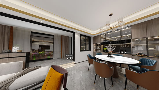 国颂府四室两厅带花园现代轻奢风格案例