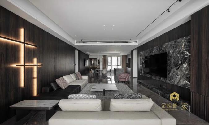 实景 ▏这300㎡“暗黑系”的大平层别墅，到底有多酷？