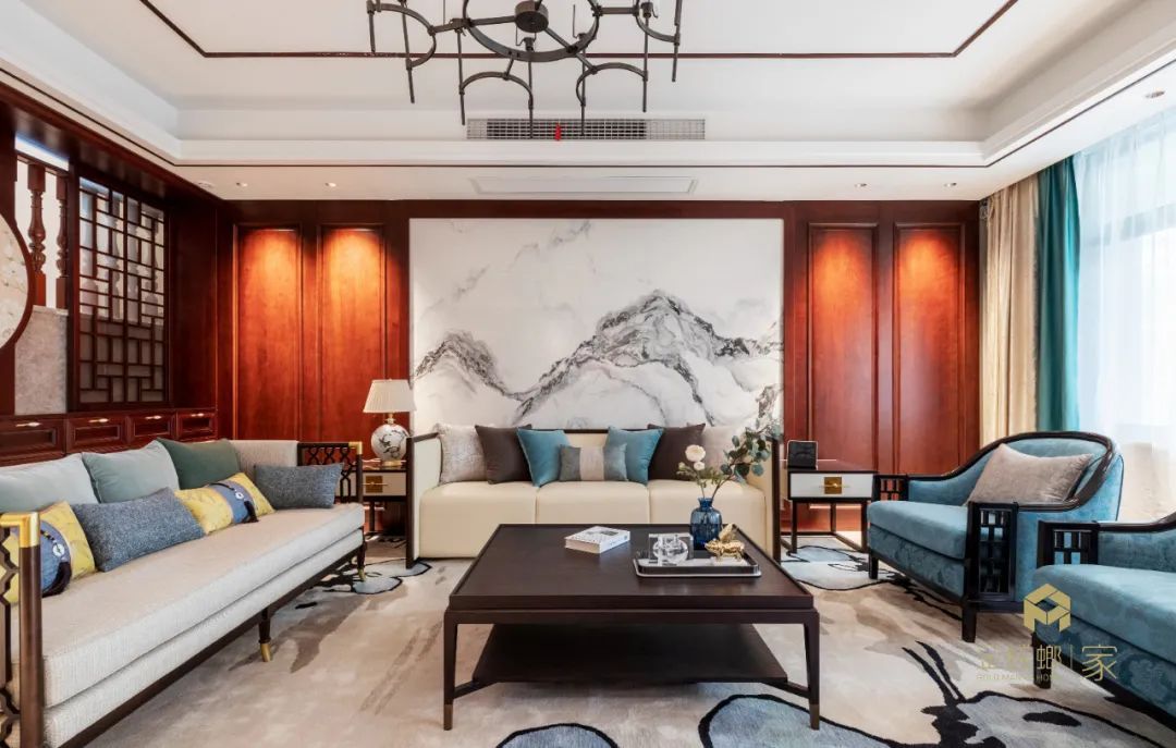 仁寿装修 ▏388㎡新中式别墅端庄清雅